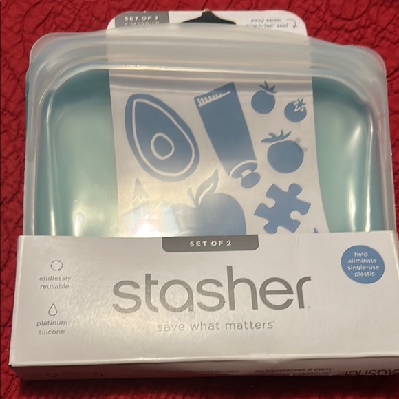 Reusable Silicone Food Storage Bags - Blue - Picture 1 of 9